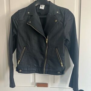 H&M Black Jacket with Gold Zippers